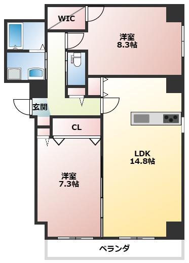 ピュア西小串の間取り図