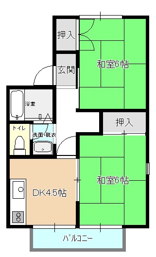プレジールサンハイツの間取り図