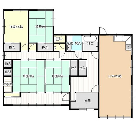 西岐波 売家の間取り図